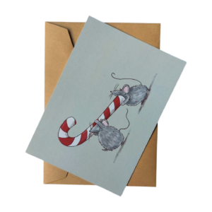 Kaart Muizen met Candy Cane